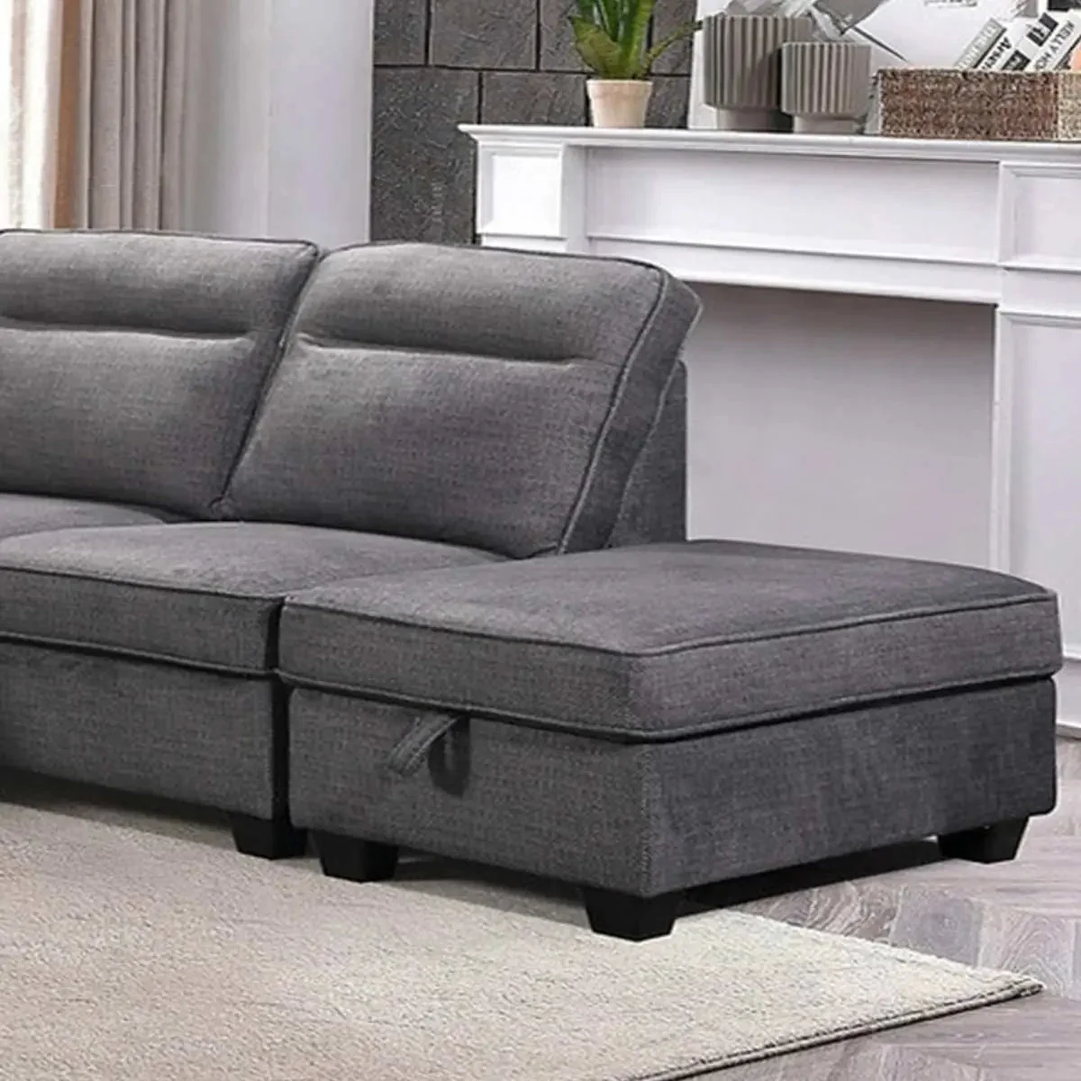 Sofa Bed Sectional in Grey 9010 - Image 3