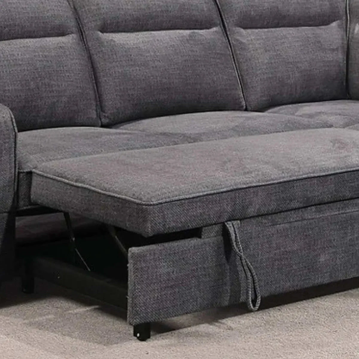 Sofa Bed Sectional in Grey 9010 - Image 4