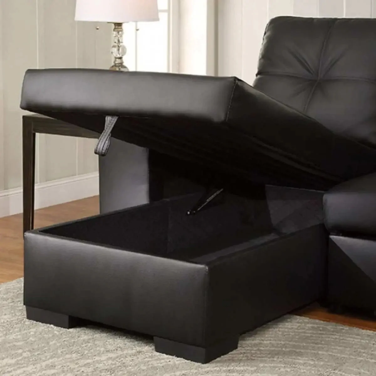 Reversible Sofa Bed Sectional with Storage Chaise 9032 - Image 3