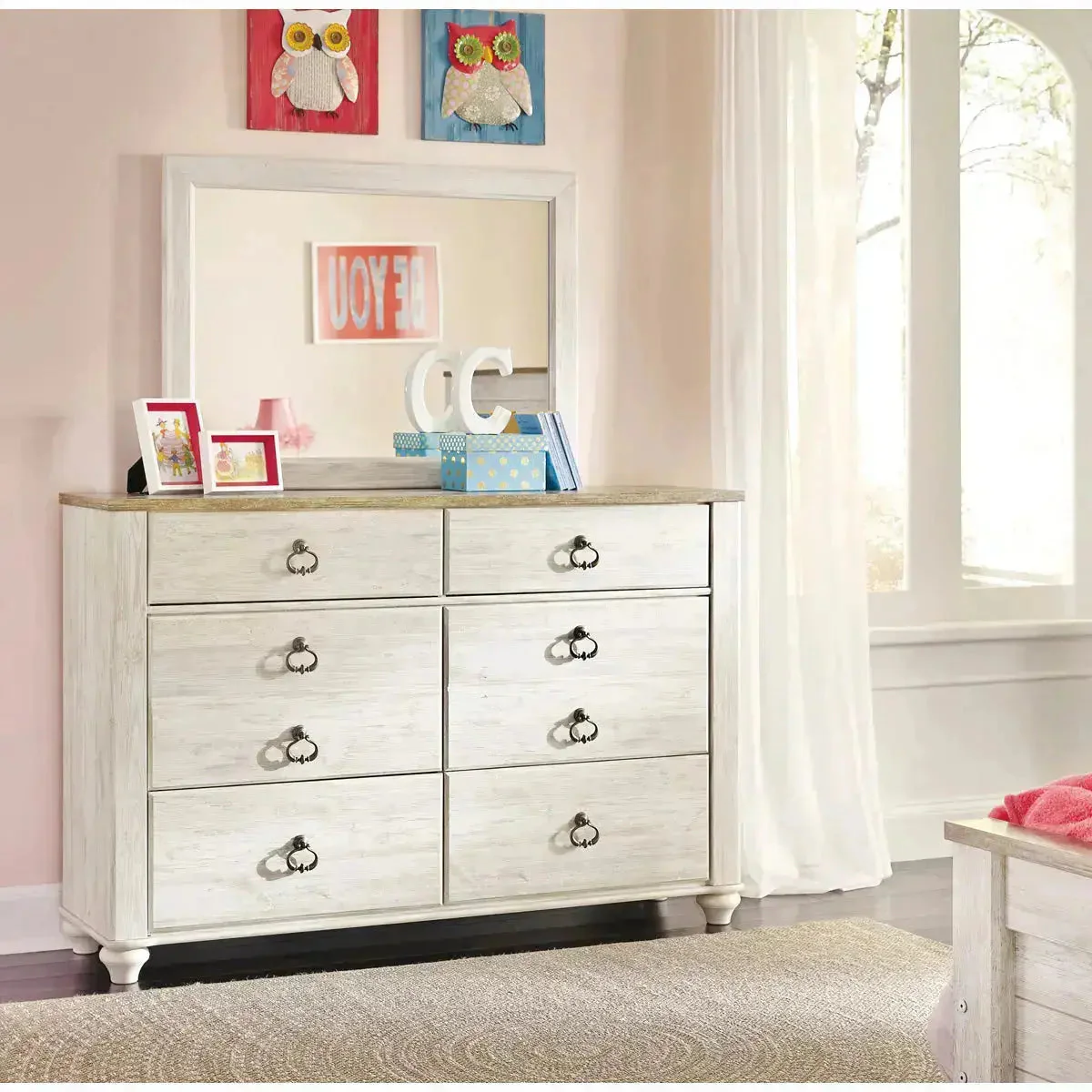 Ashley Willowton Dresser & Mirror B267 - Image 3