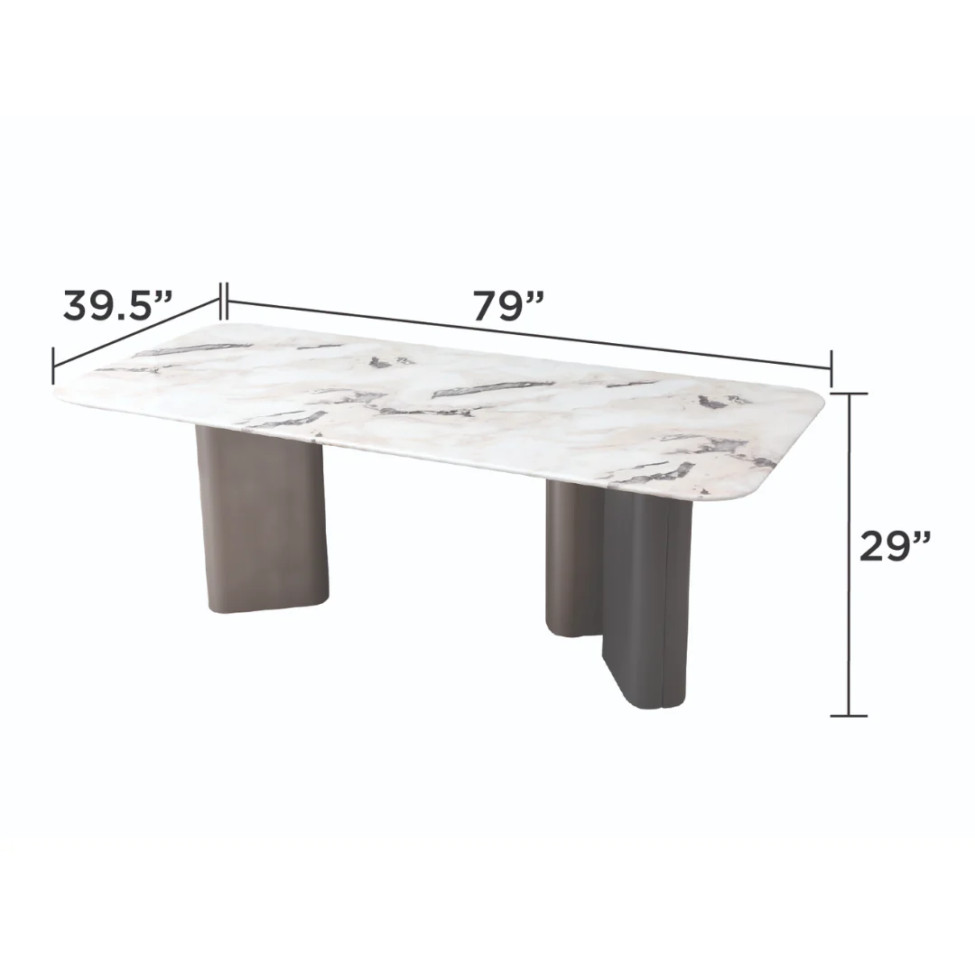 ATLANTIS 5 Pc Marble Dining Set D1870 - Image 3