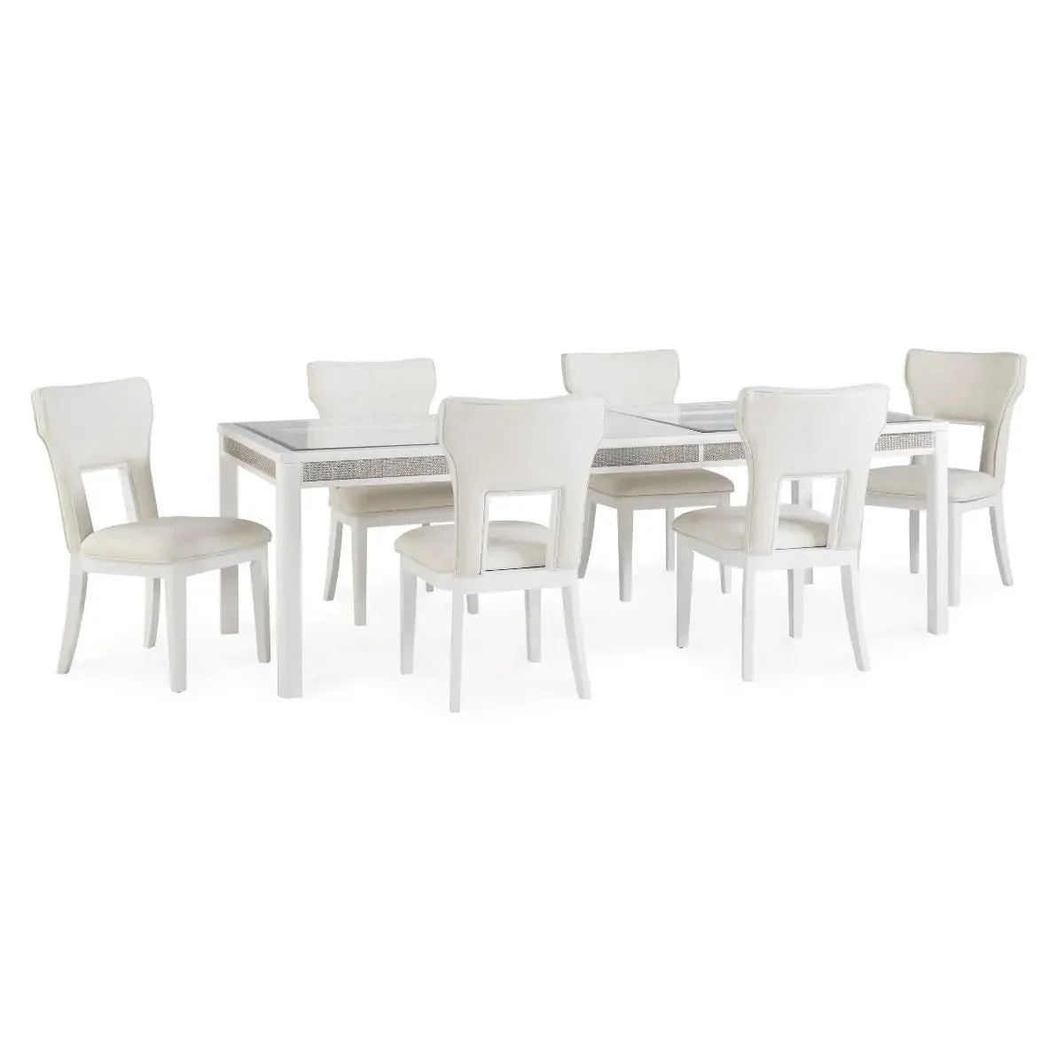 Chalanna 7 PC Dining Set in White - Image 4