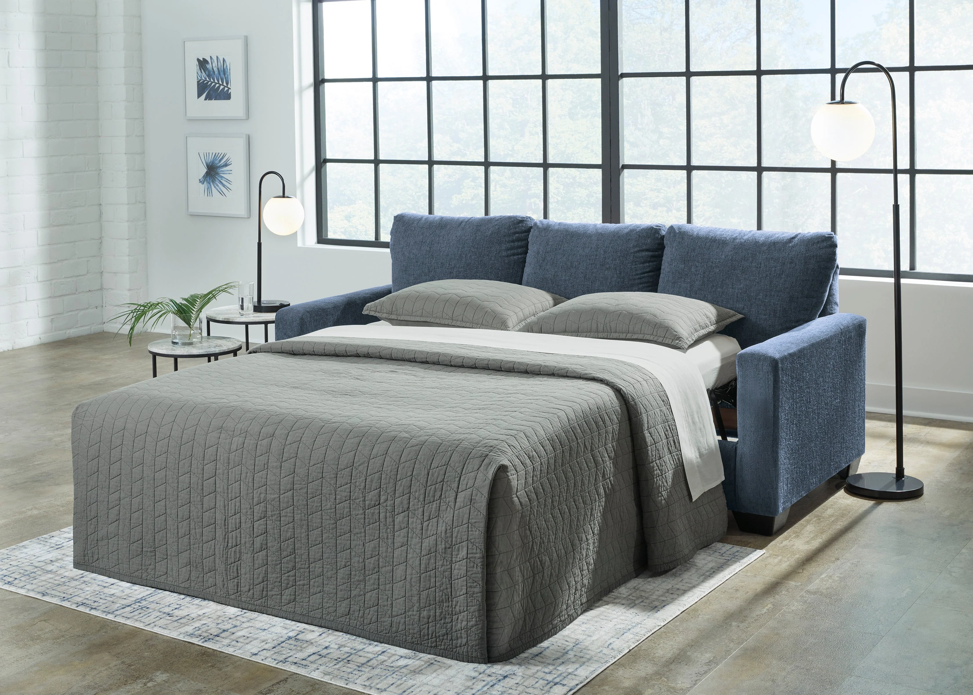 Rannis Queen Sofa Sleeper in Navy 5360439C - Image 3