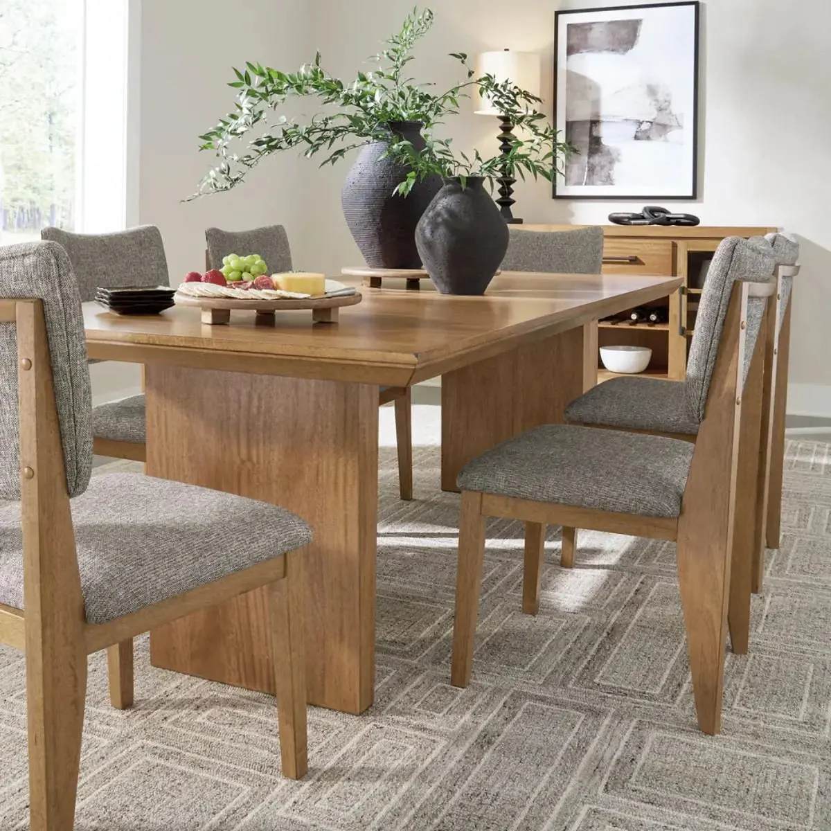 Sherbana 7 Pc Dining Set in Grey - Image 3